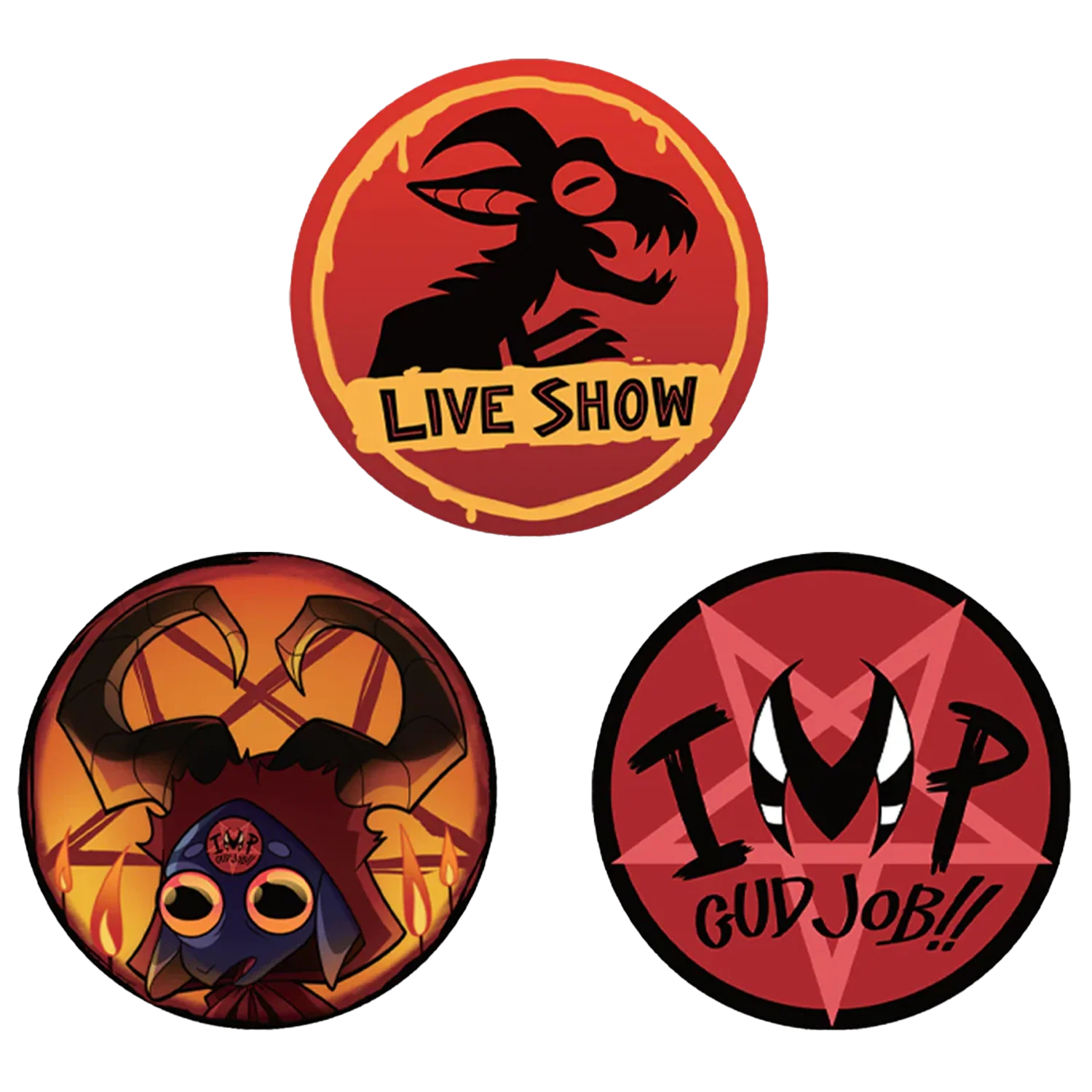 Chupacabras Buttons - 3 Pack