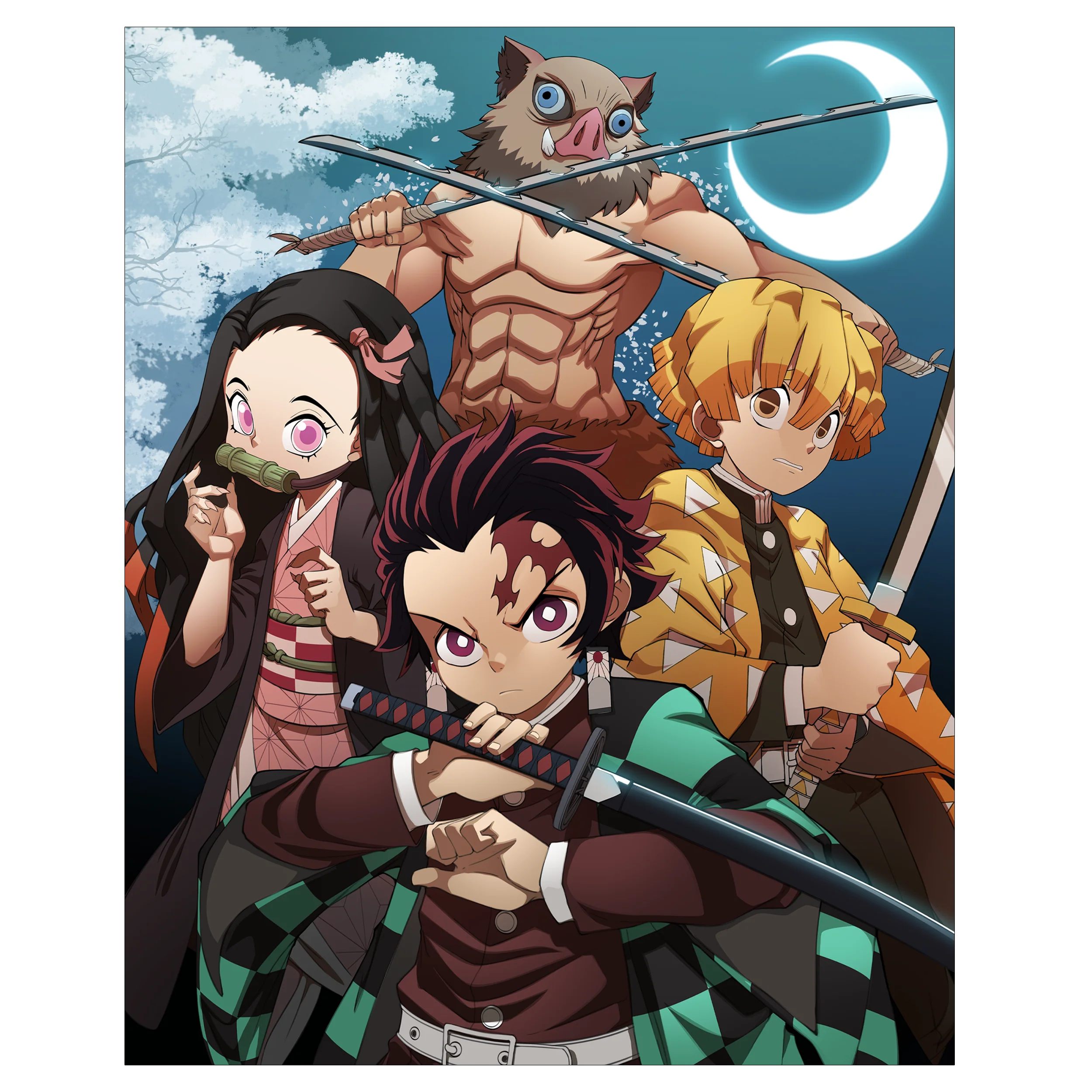 Demon Fighting Group - Poster Print