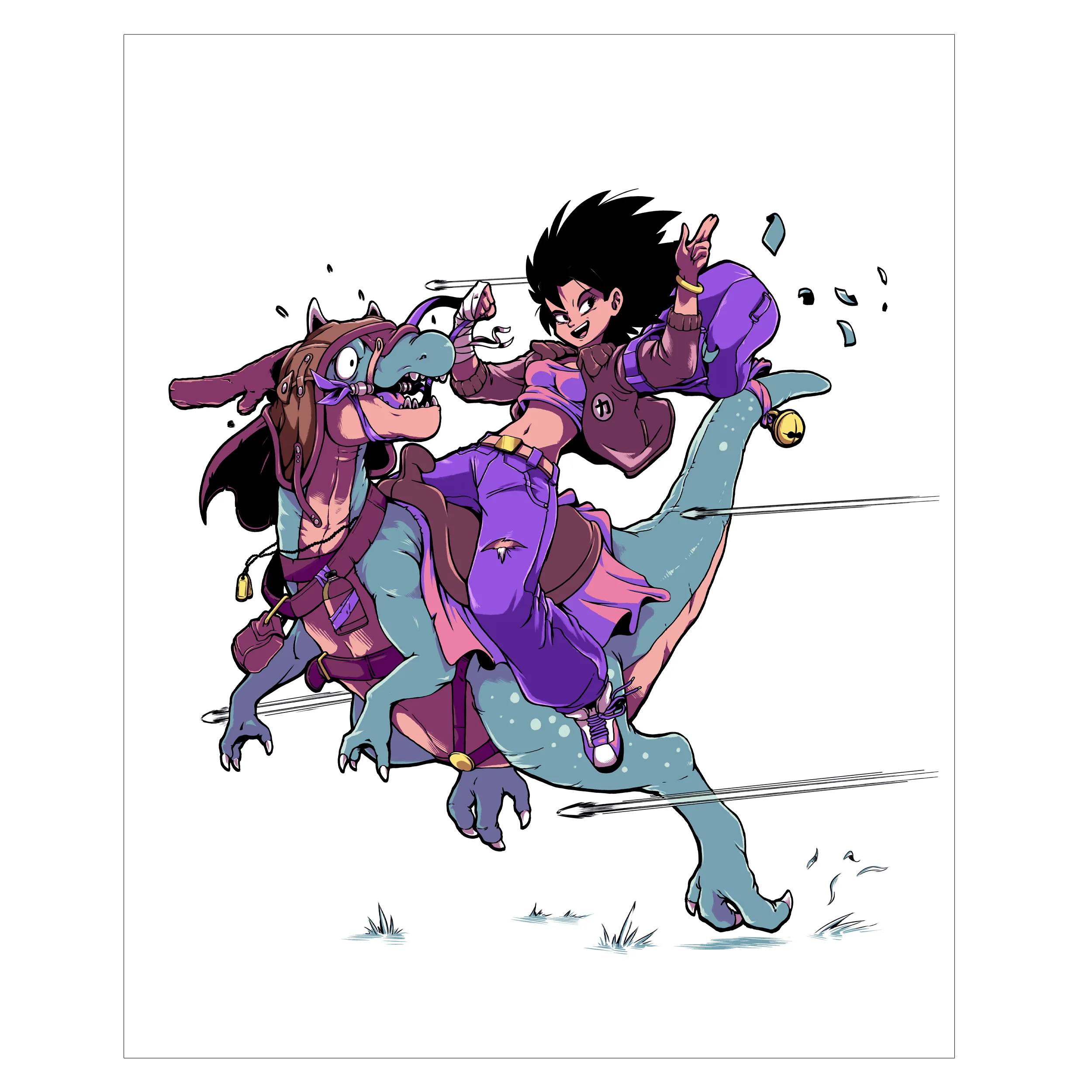 Dino Rider - Poster Print