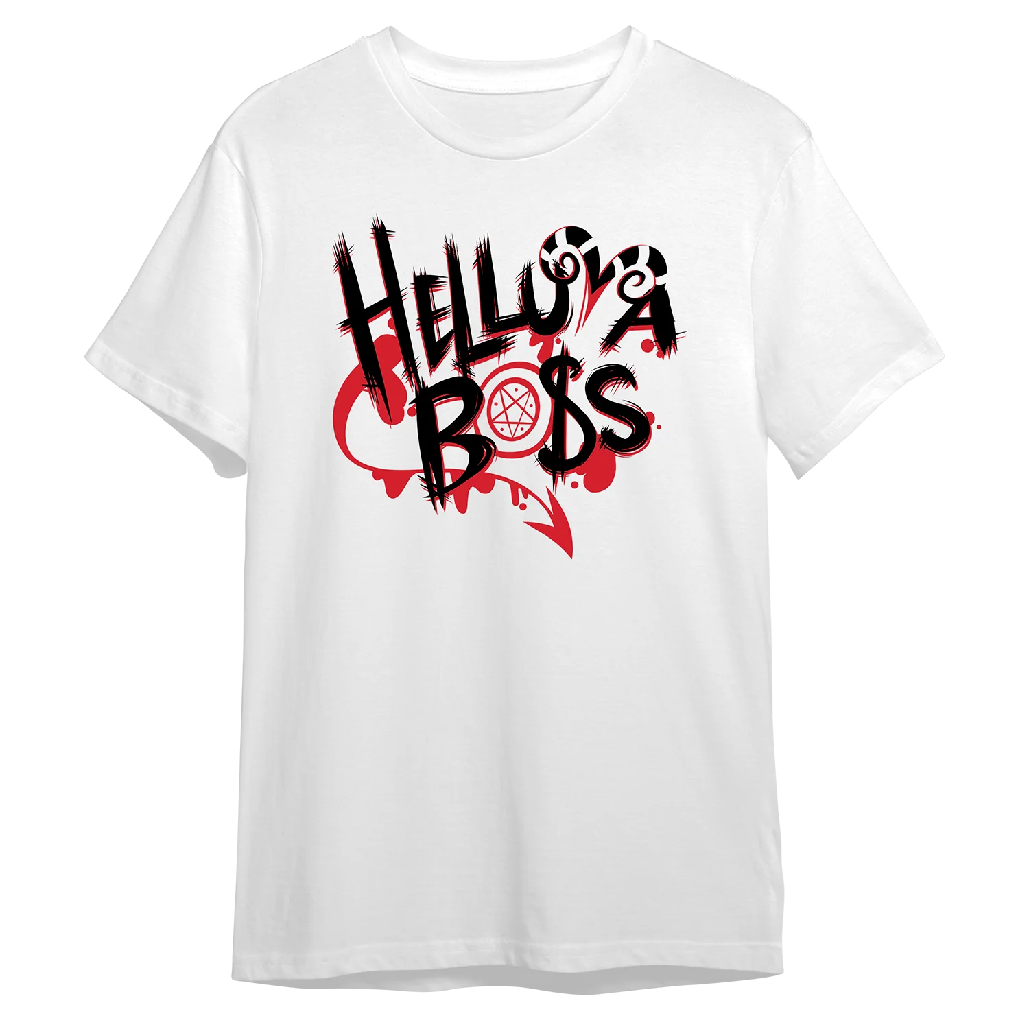 Helluva Boss Logo T-Shirt (White) - Image 2