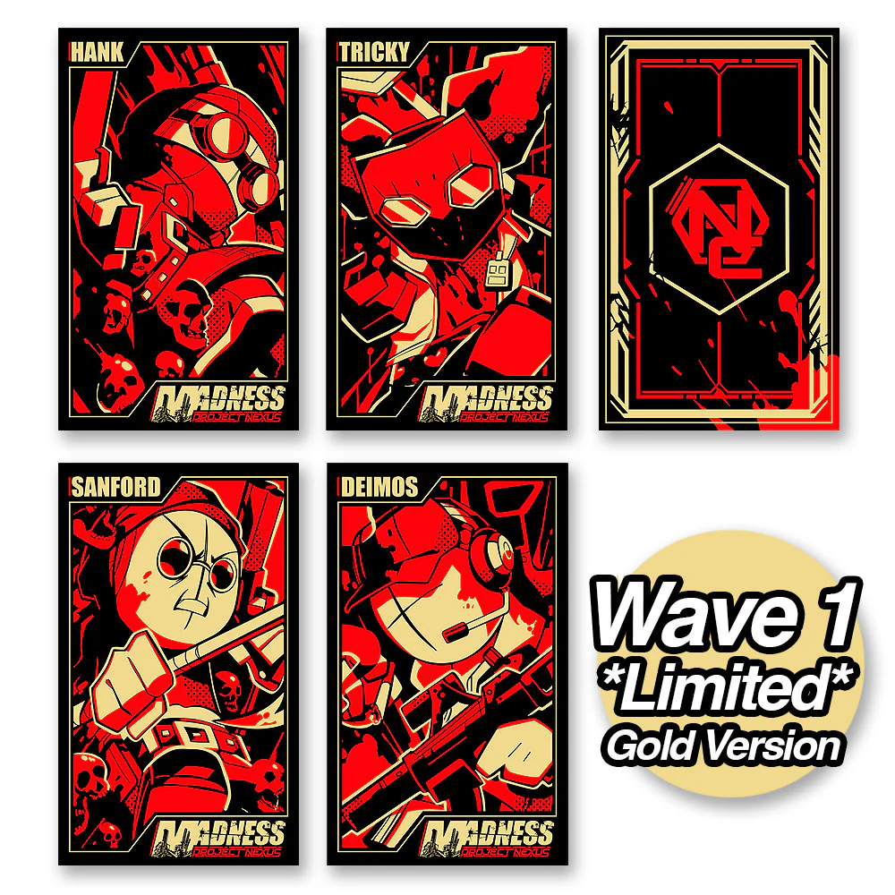 MADNESS: Project Nexus - Metal Card Set Series 1 Wave 1 Gold *LIMITED EDITION*