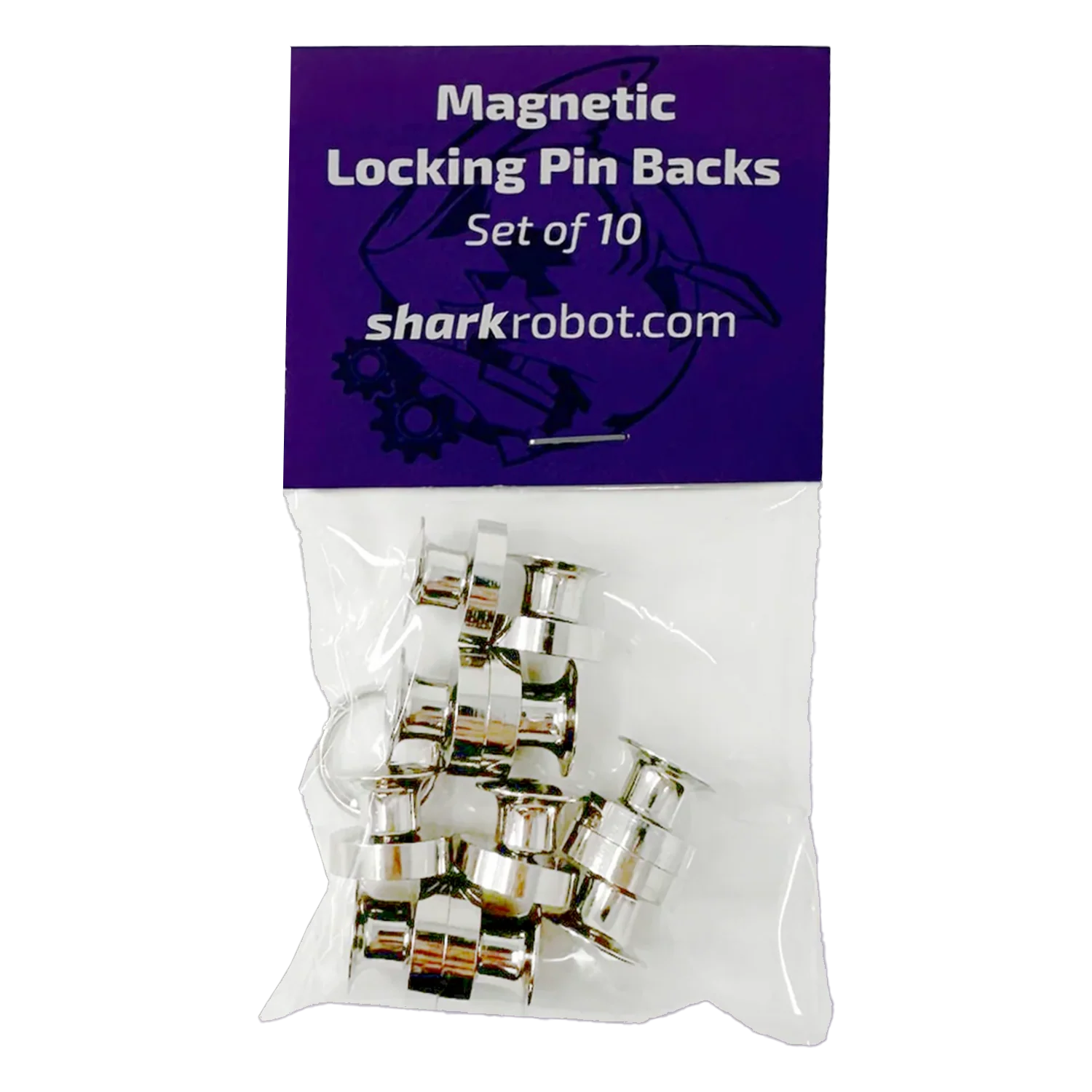 Magnetic Locking Pin Back - Set of 10