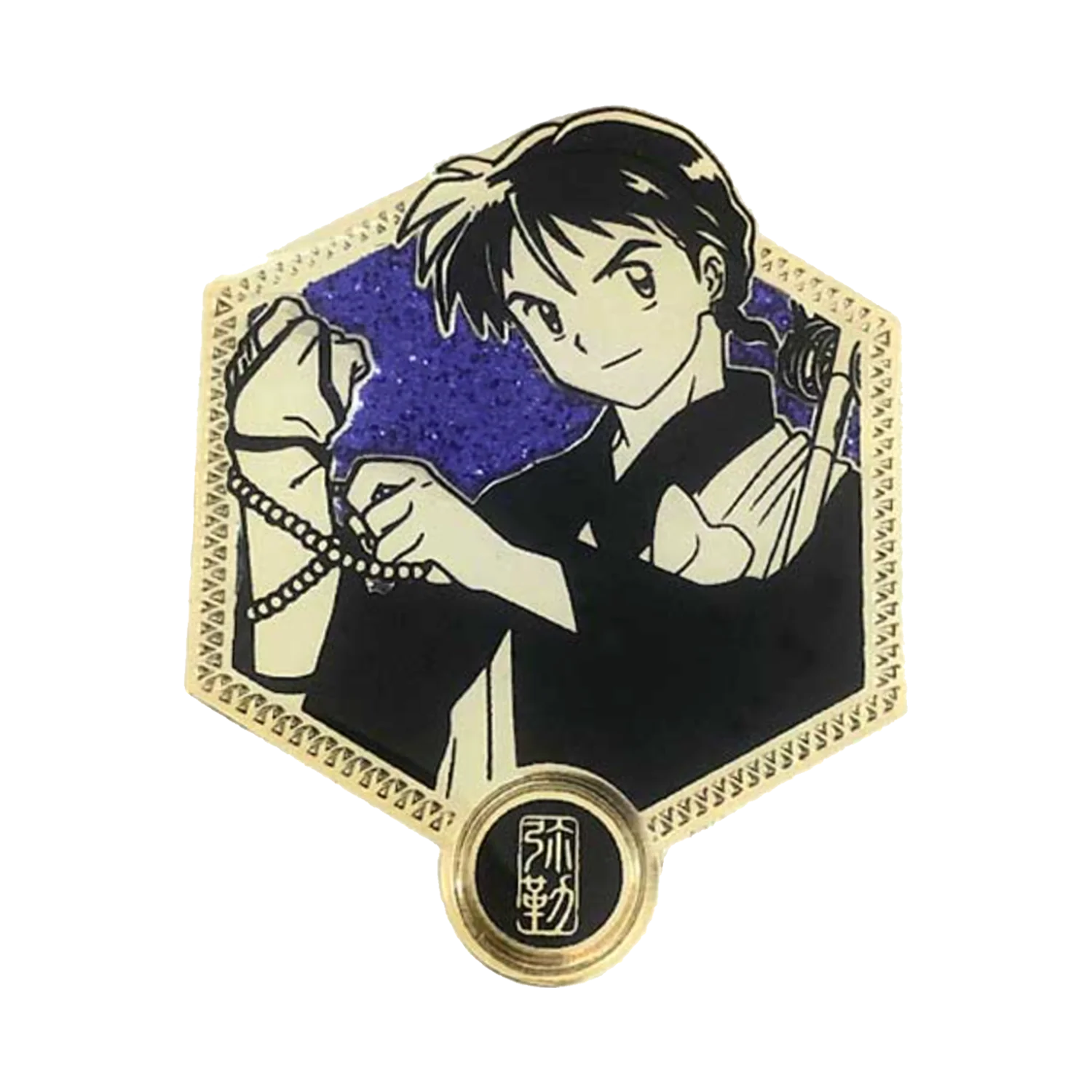 Miroku - Golden Series - 1st Edition Inuyasha Enamel Pin *LAST CHANCE* - Image 2